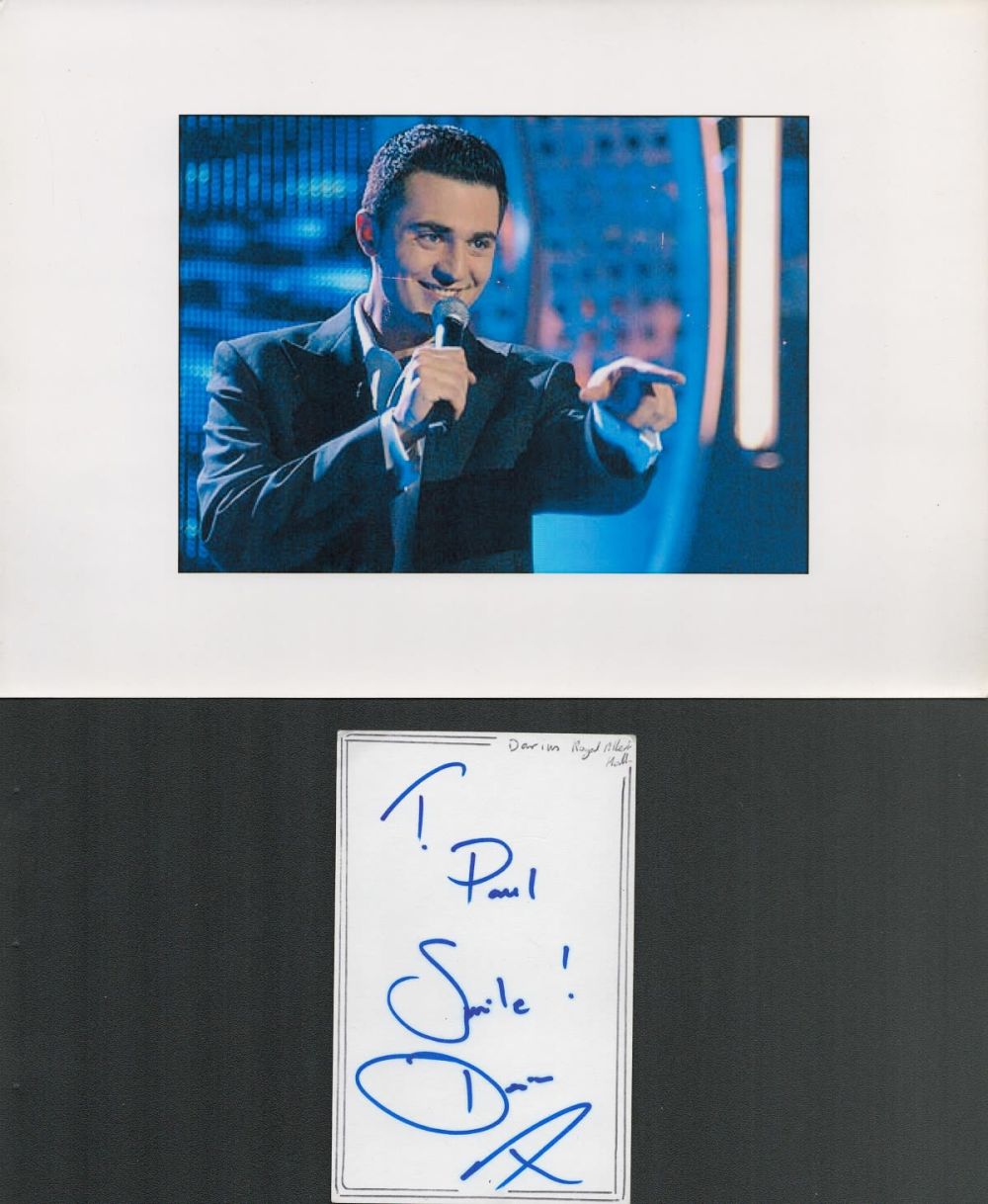 Lot 417: Darius Campbell signature piece featuring a colour photograph...