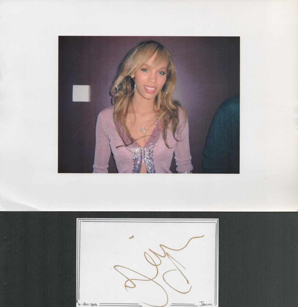 Lot 419: Javine signature piece featuring a colour photograph and...