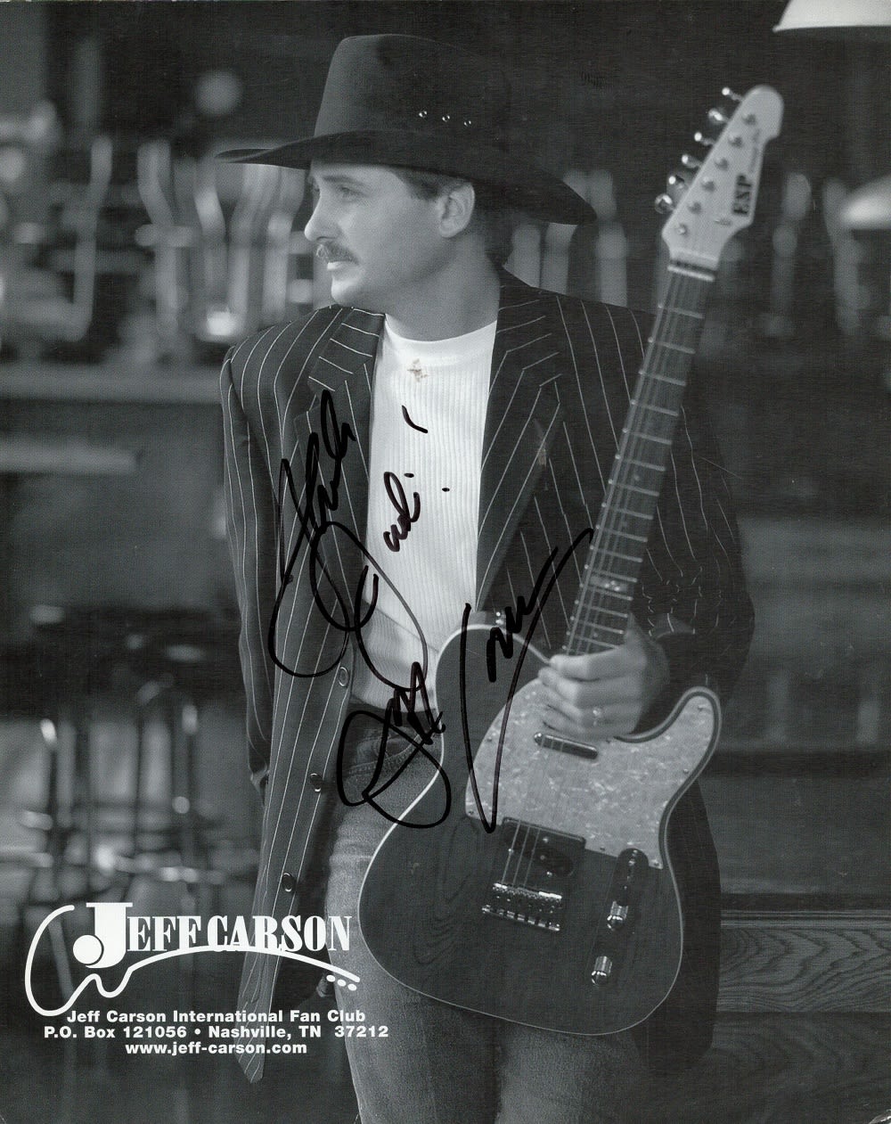 Lot 421: American country music artist Jeff Carson Signed 10x8...