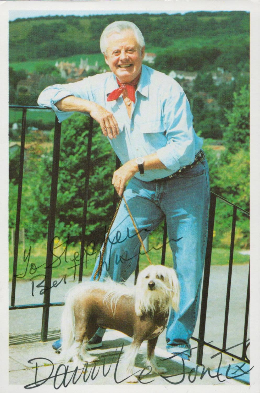 Lot 433: Danny La Rue signed 6x4 colour photograph, dedicated....