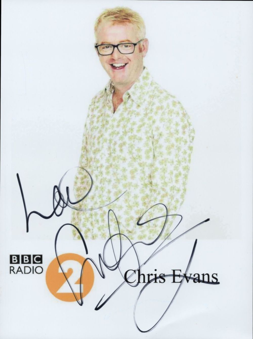 Lot 434: Chris Evans signed 7x5 colour BBC Radio 2...