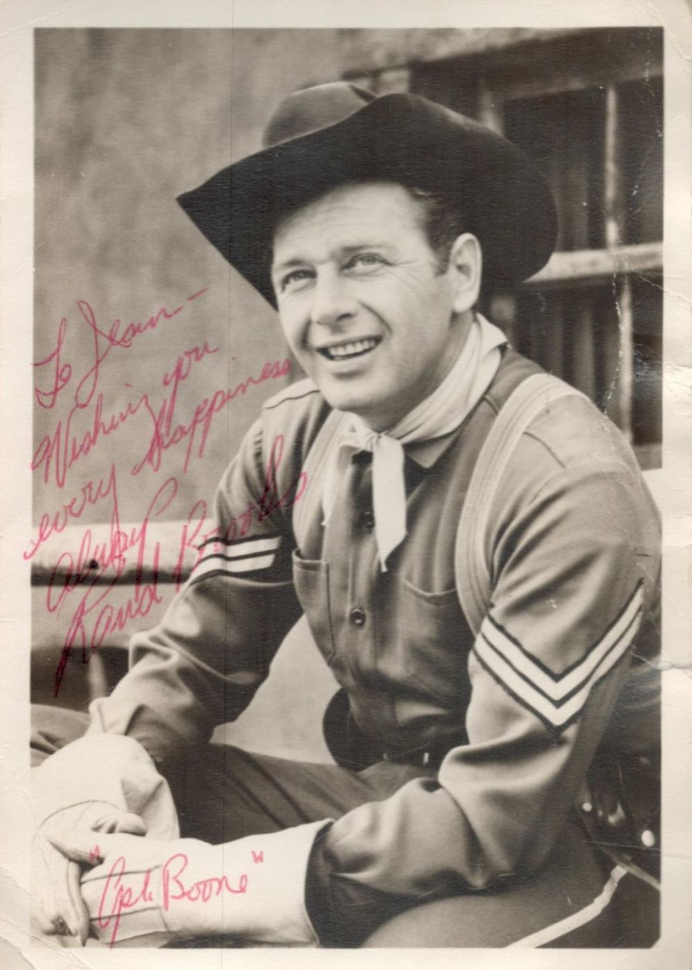 Lot 507: Rand Brooks signed 7x5 vintage black and white...