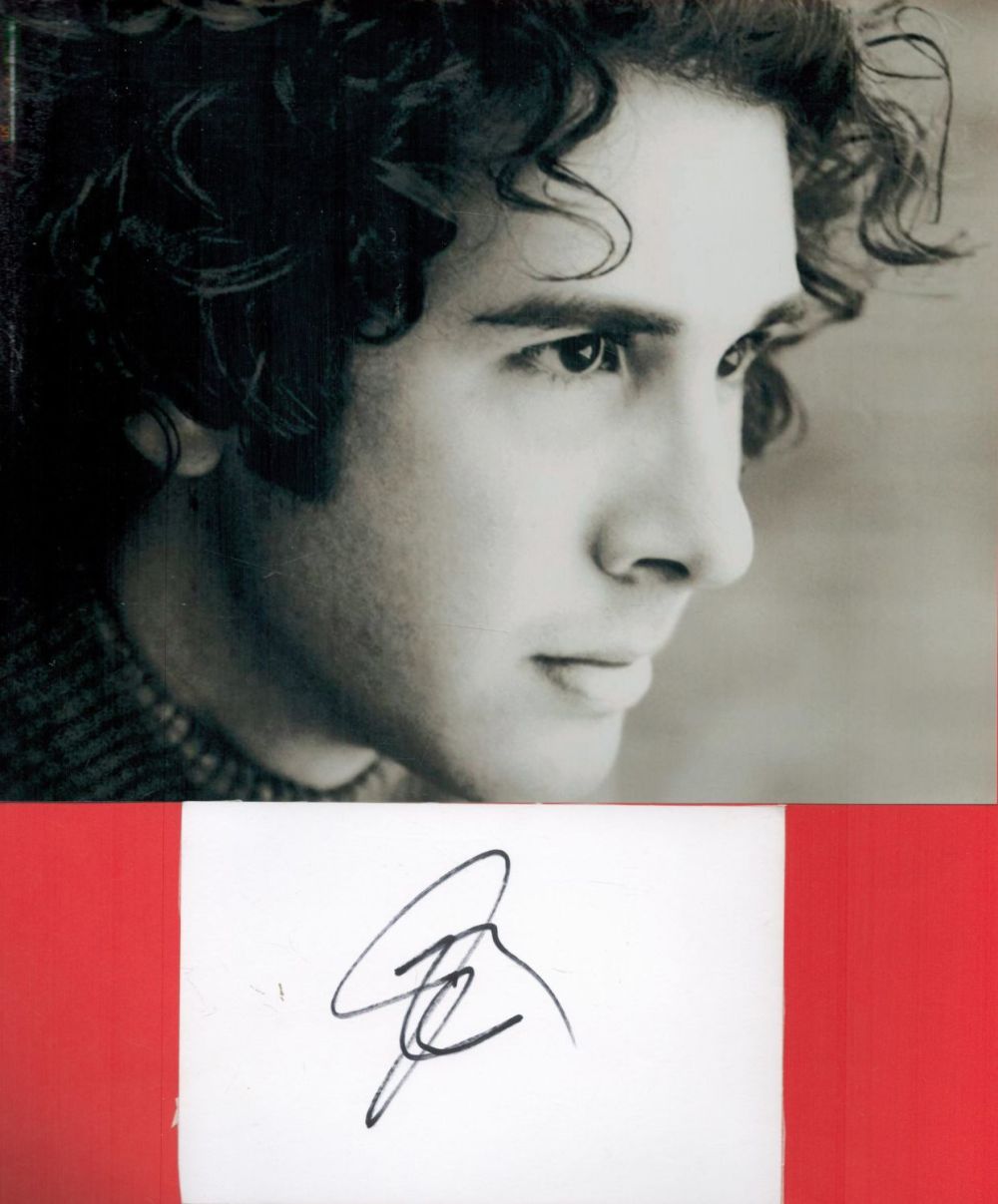 Lot 529: Josh Groban signature piece featuring a 10x8 colour...