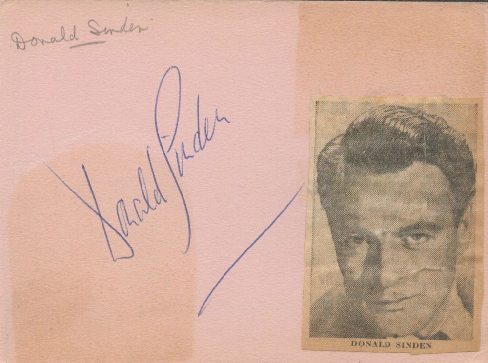Lot 570: Donald Sinden signed 4 x 5. 5 album...