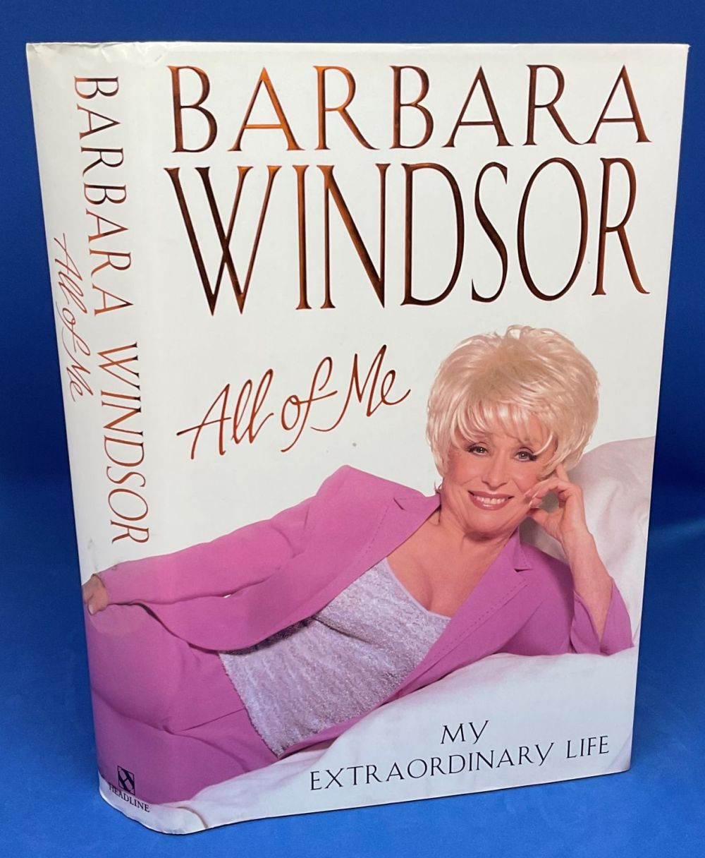 Lot 604: Barbara Windsor signed hardback book titled All of...