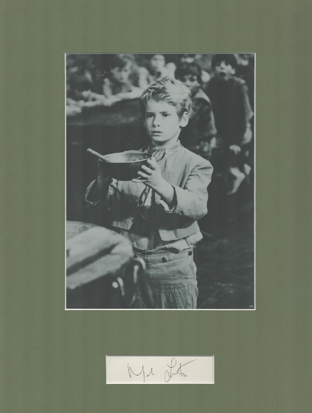 Lot 615: Mark Lester 16x12 inch overall Oliver mounted signature...