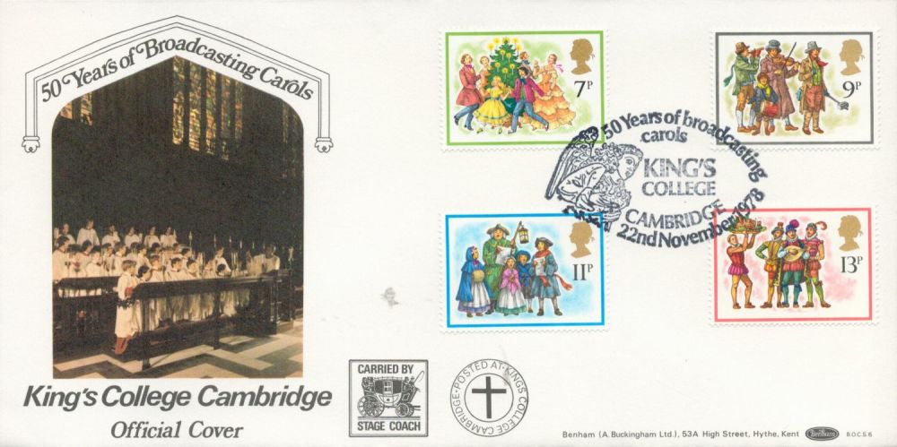 Lot 632: 1978 Official Benham Christmas FDC BOCS6 to commemorate...