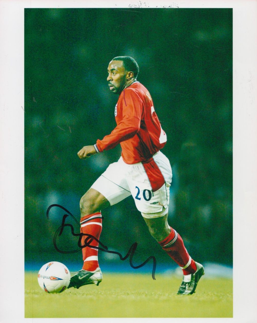 Lot 641: Darius Vassell signed England 12x8 colour photo. Darius...