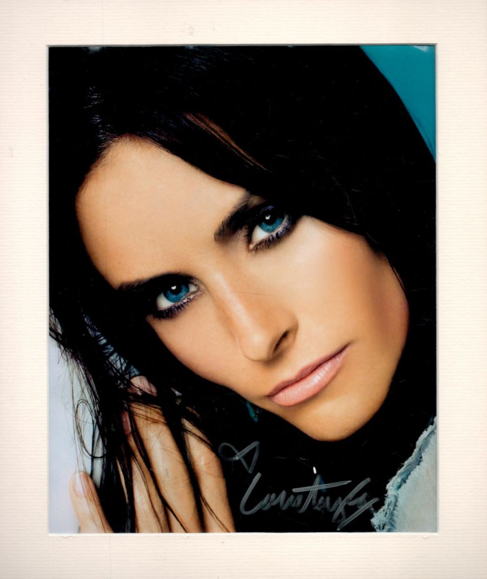 Lot 115: COURTNEY COX Friends Actress signed mounted 10x12 Photo....