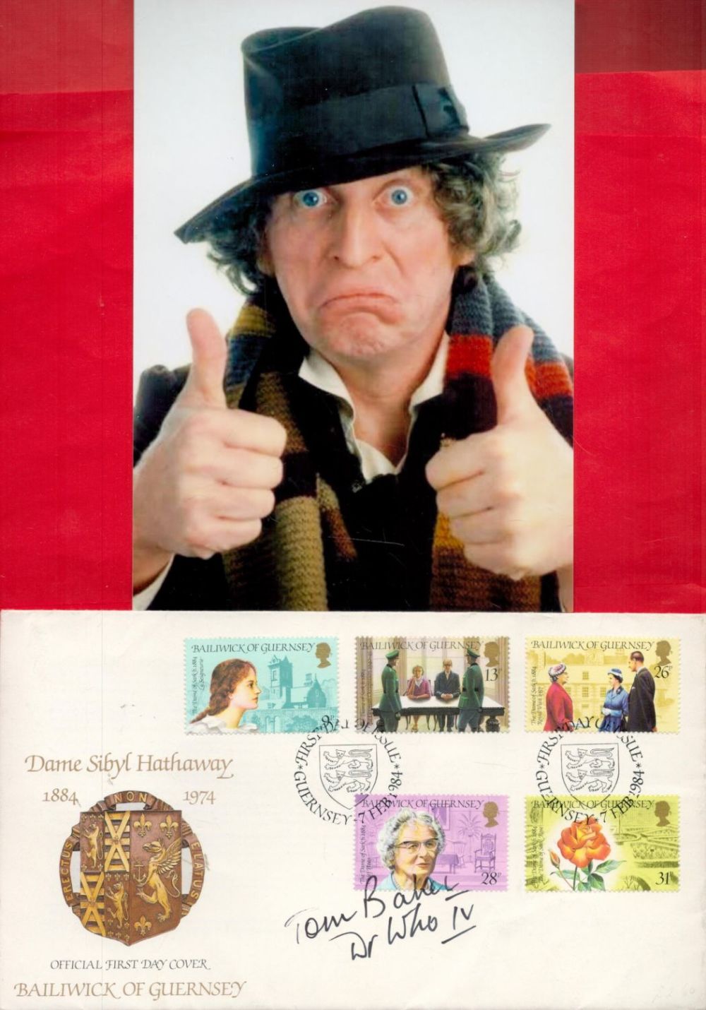 Lot 128: TOM BAKER Actor signed First Day Cover with...