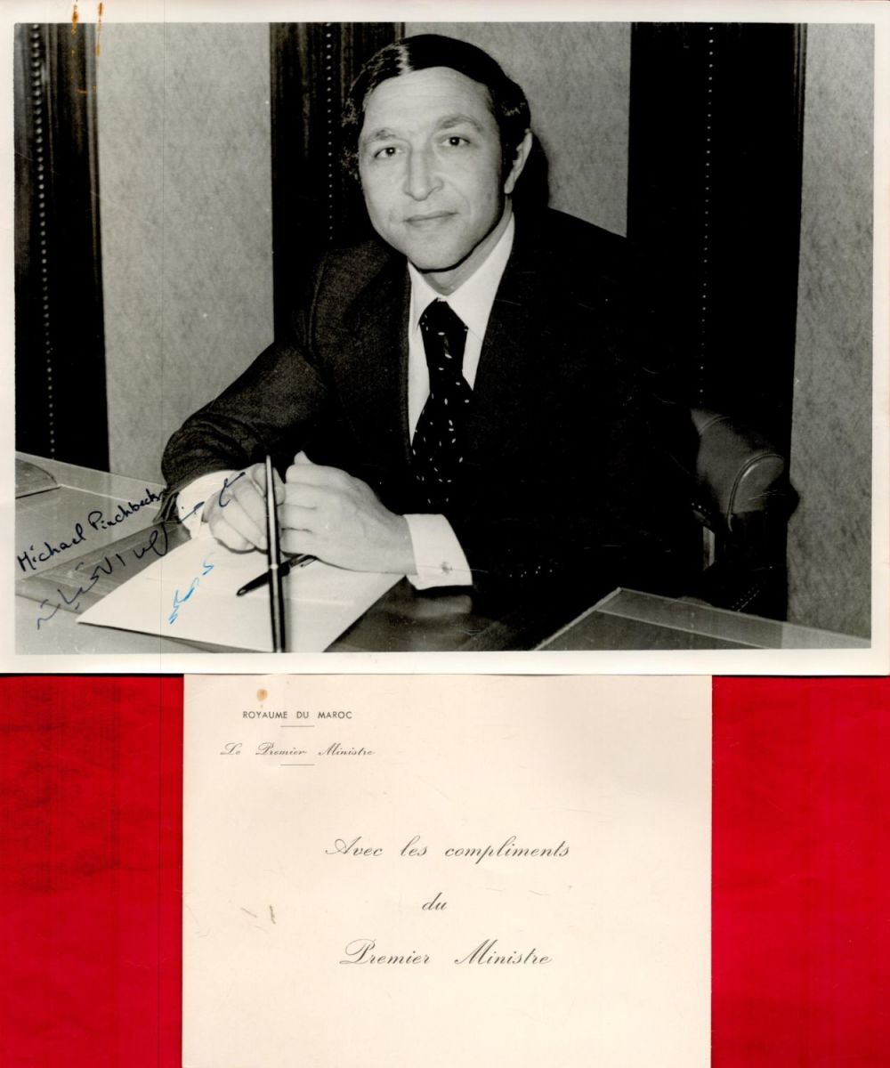 Lot 146: Mohammed Karim Lamrani signed 8 x 6 inch...