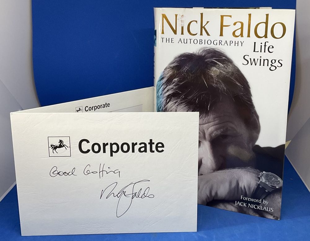 Lot 154: Nick Faldo signed hardback book titled Nick Faldo...