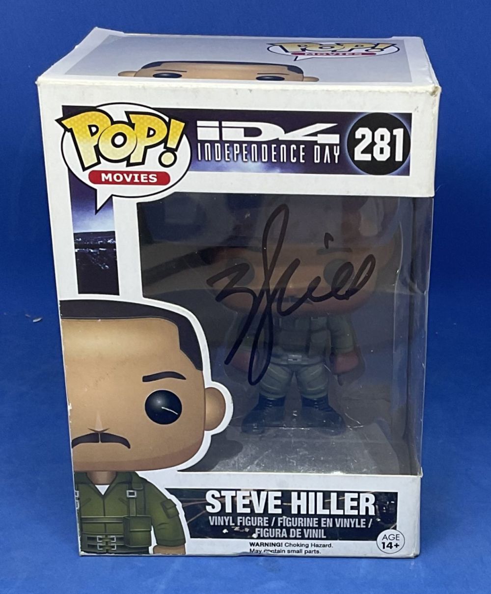 Lot 171: Will Smith signed Steve Hiller Independence Day Vinyl...