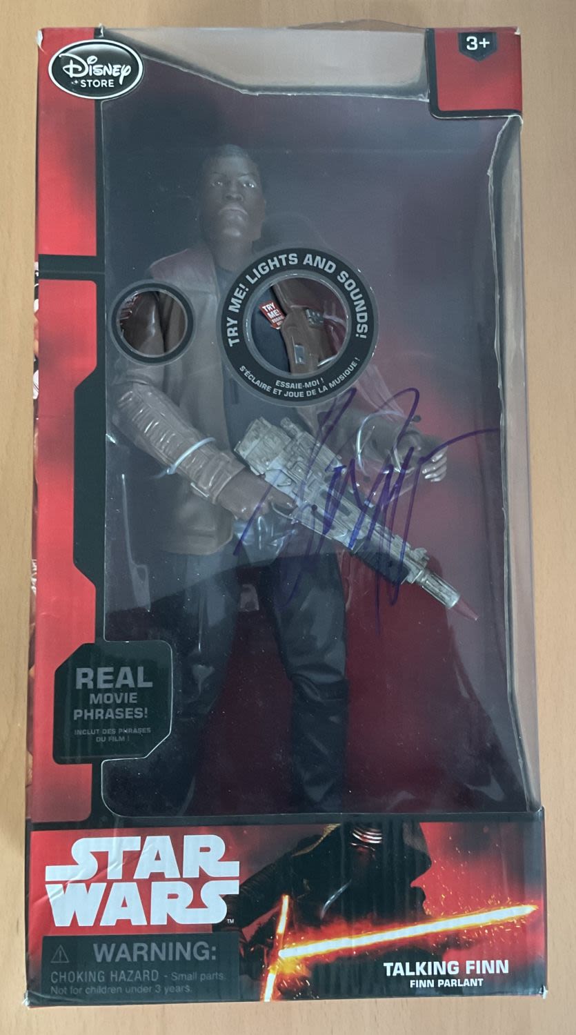 Lot 175: John Boyega signed Finn Star Wars model signature...