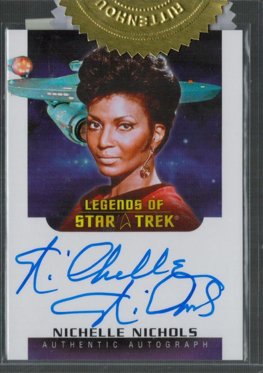Lot 220: Nichelle Nichols signed Legends of Star Trek trading...