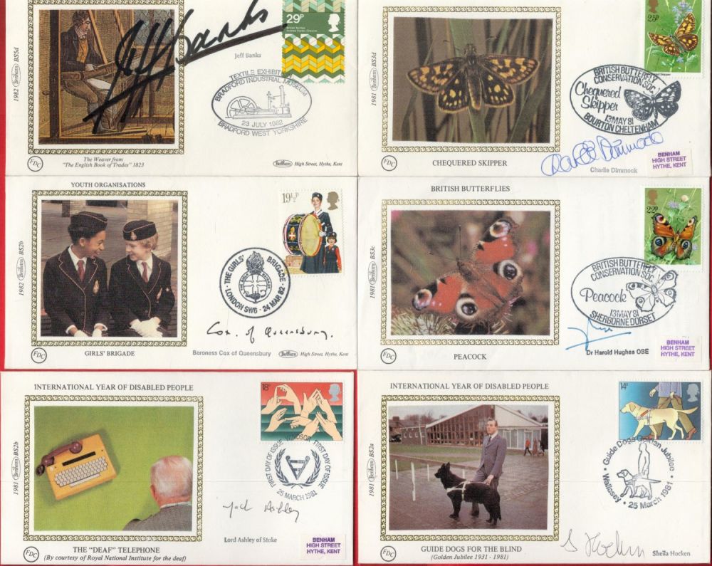 Lot 230: Benham silk signed FDC collection includes 21 covers...