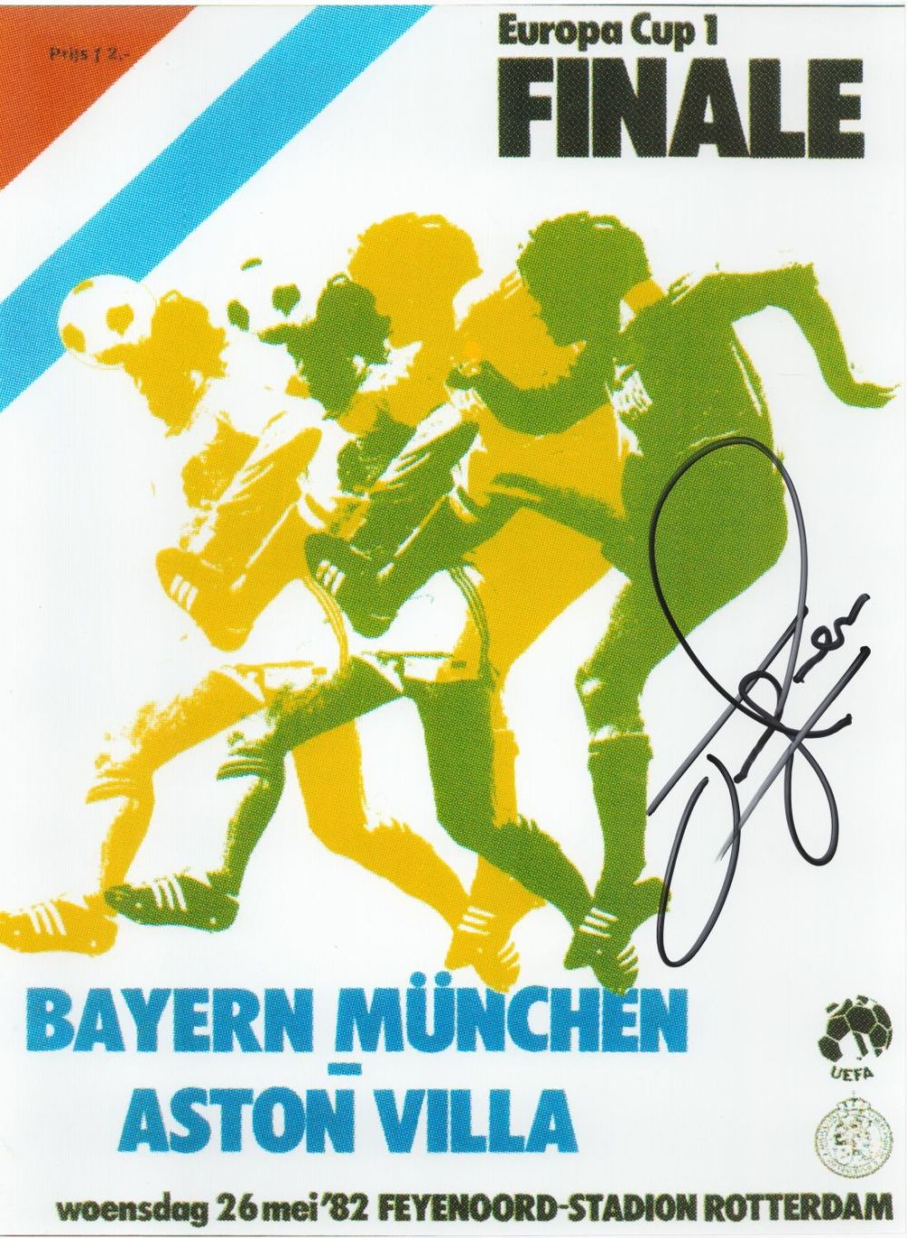 Lot 83: Football Jimmy Rimmer signed Aston Villa v Bayern...