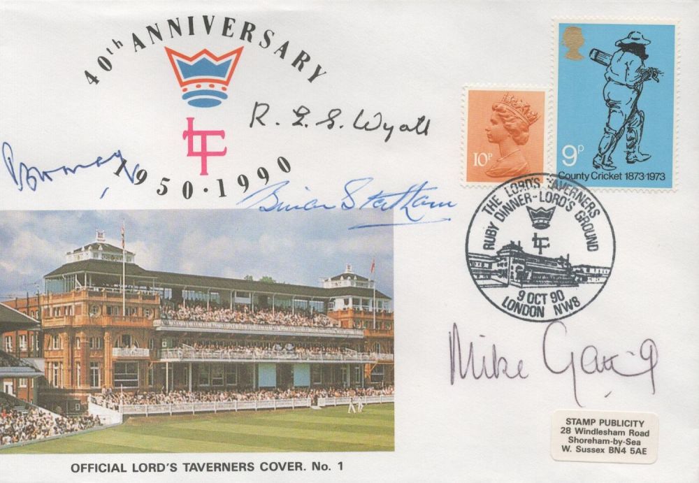 Lot 125: Cricket 40th Anniversary Lord Taverners 19501990 multi signed...