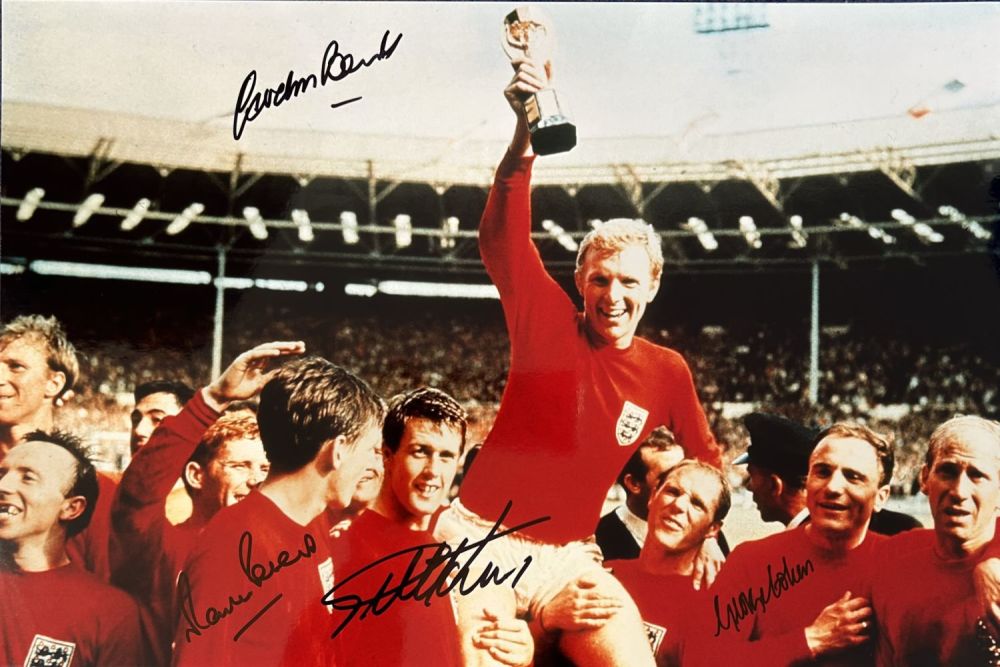 Lot 174: Football England 1966 World Cup Winners multi signed...