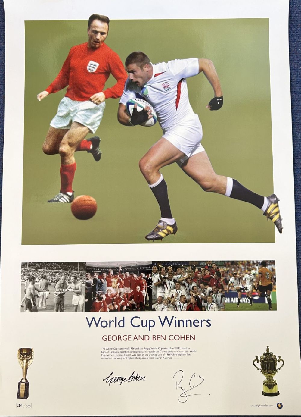 Lot 182: World Cup Winners George and Ben Cohen signed...