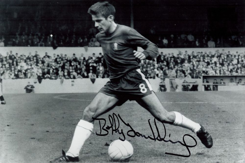 Lot 201: Football Bobby Tambling signed Chelsea vintage 12x8 black...