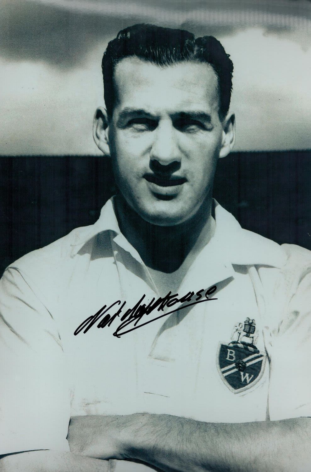 Lot 209: Football Nat Lofthouse signed Bolton Wanderers 12x8 colour...