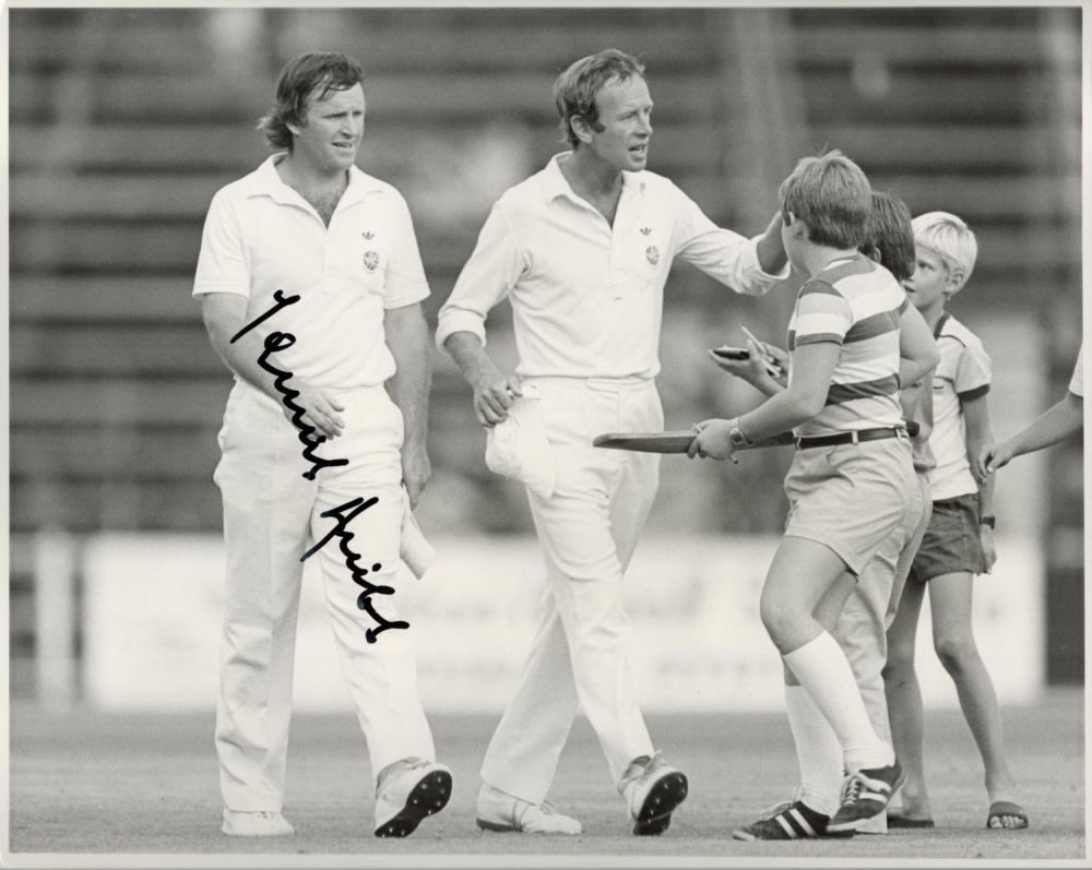 Lot 229: Cricket Dennis Amiss signed 10x8 vintage black and...