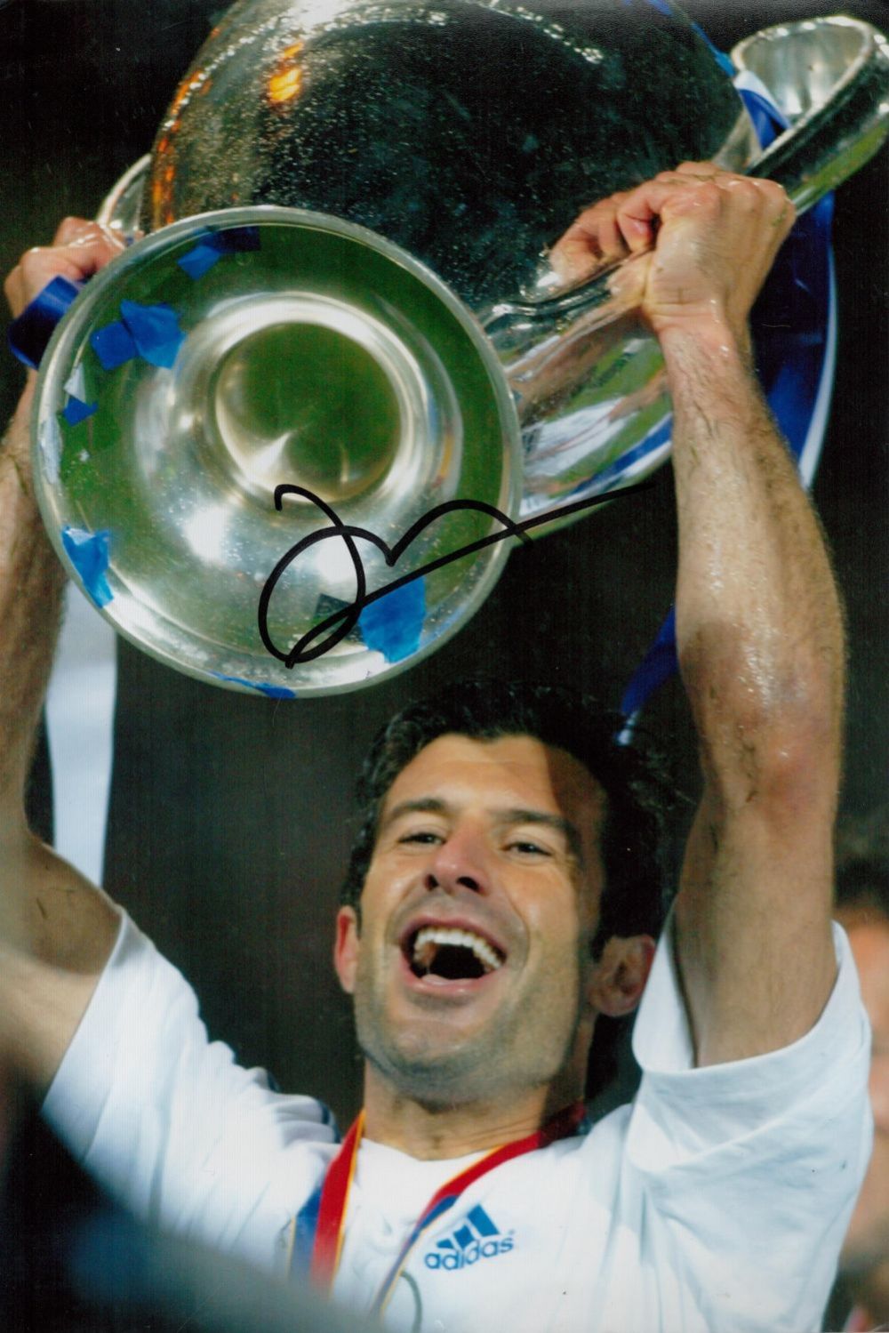Lot 232: Football Luis Figo signed 12x8 colour photo pictured...