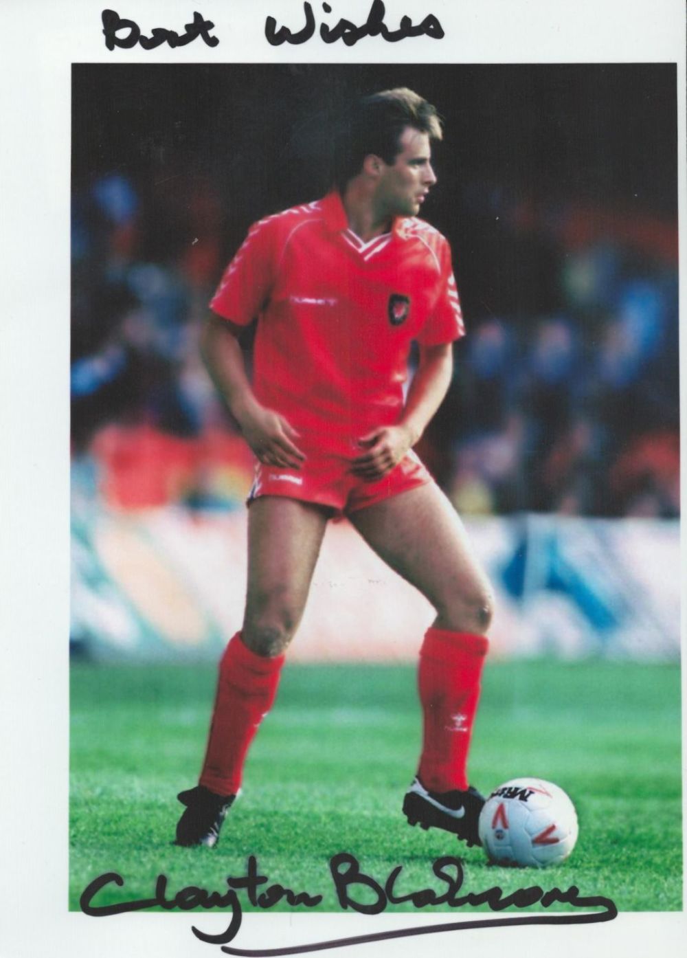 Lot 243: Football Clayton Blackmore signed 8x6 colour photo pictured...