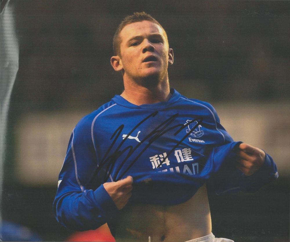 Lot 249: Football Wayne Rooney signed Everton 10x8 colour photo....