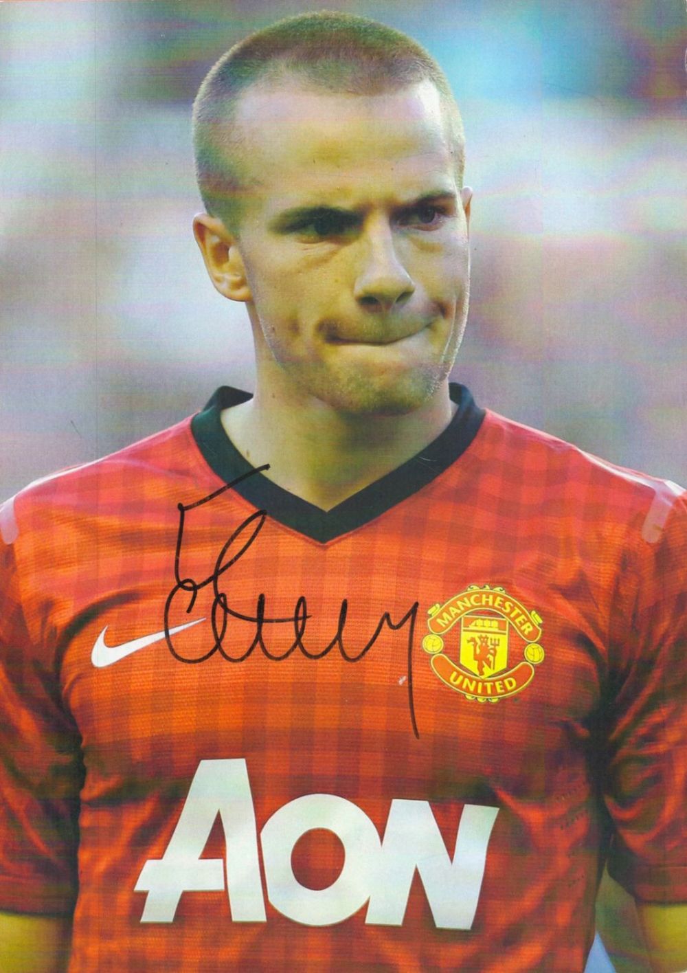 Lot 307: Football Tom Cleverley signed Manchester United 12x8 colour...