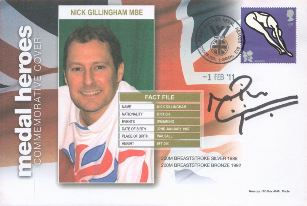 Lot 311: Olympics, Nick Gillingham signed Medal Heroes Commemorative Cover...