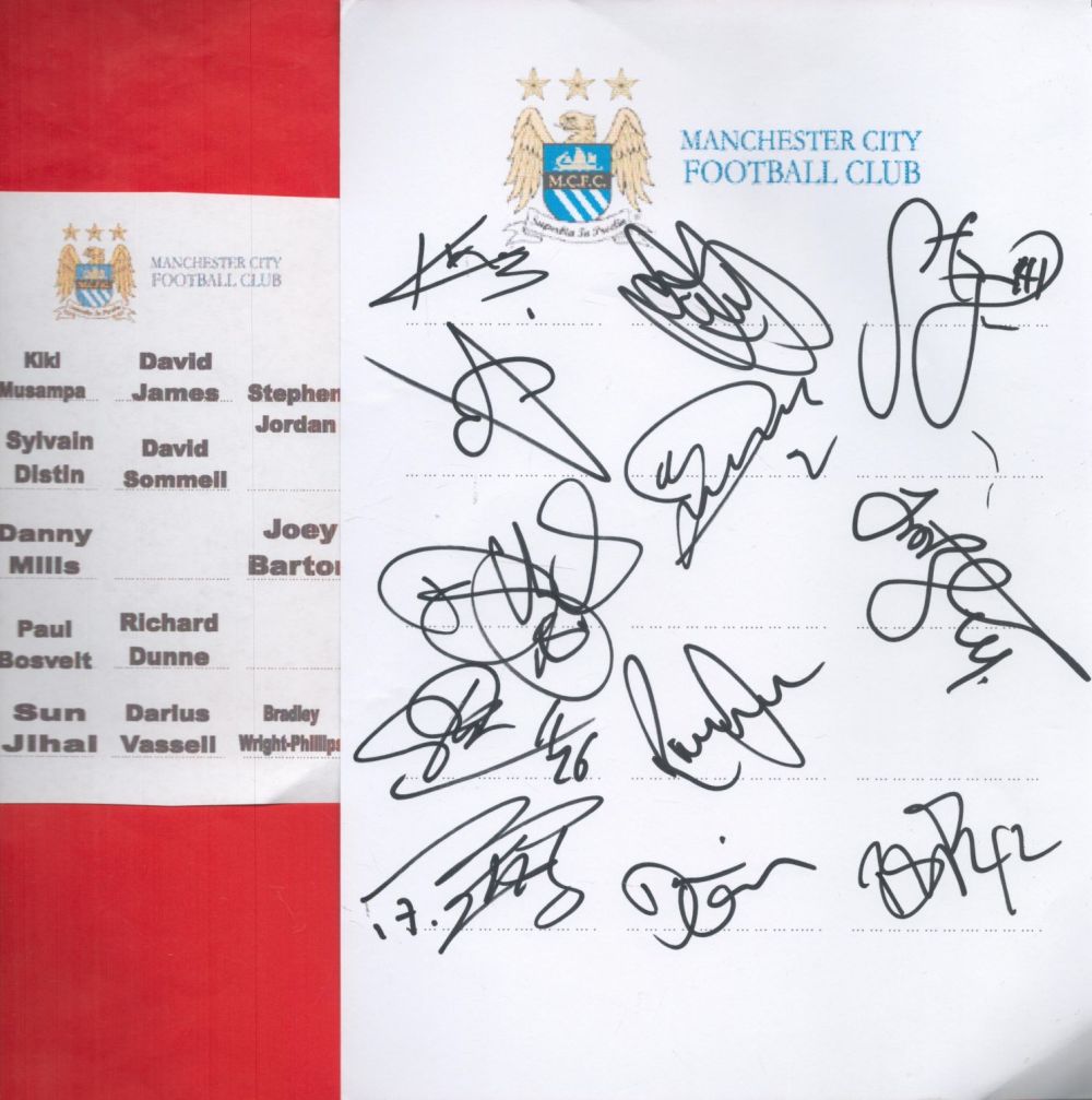Lot 349: Man City FC 200506 Season 12 Players Signed...