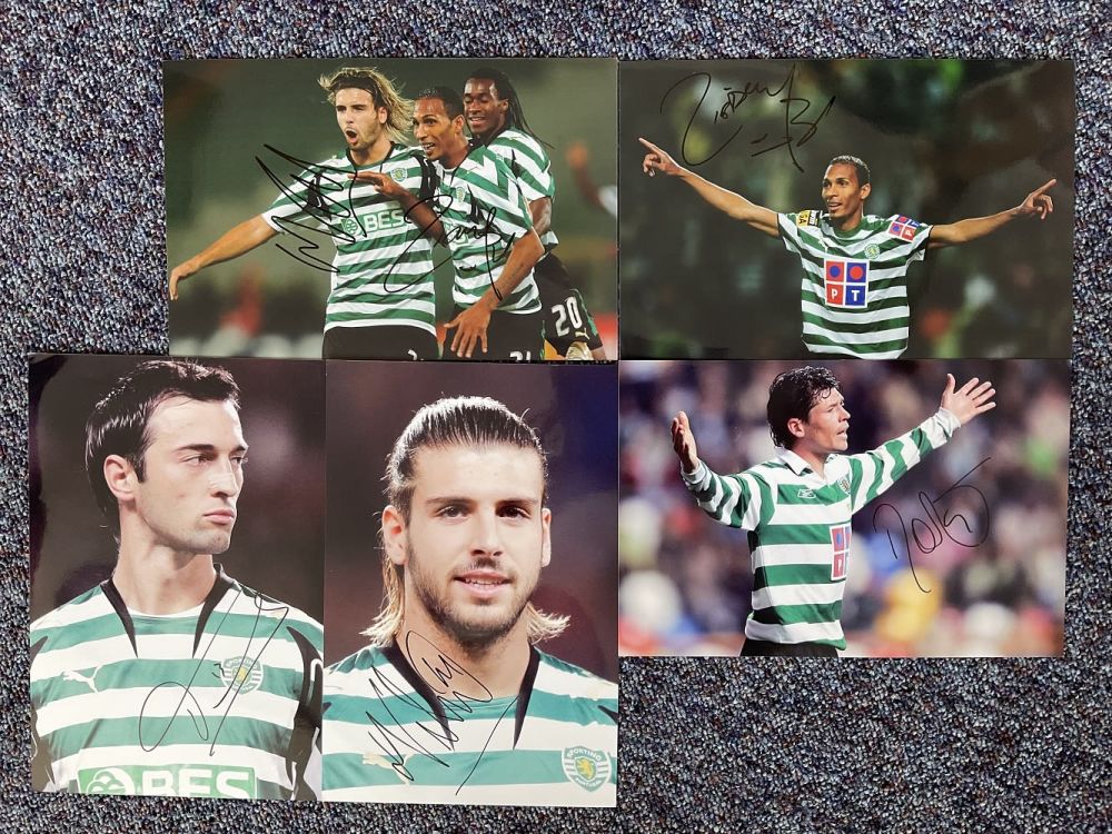 Lot 352: Football, Sporting Lisbon signed photograph collection featuring 5...