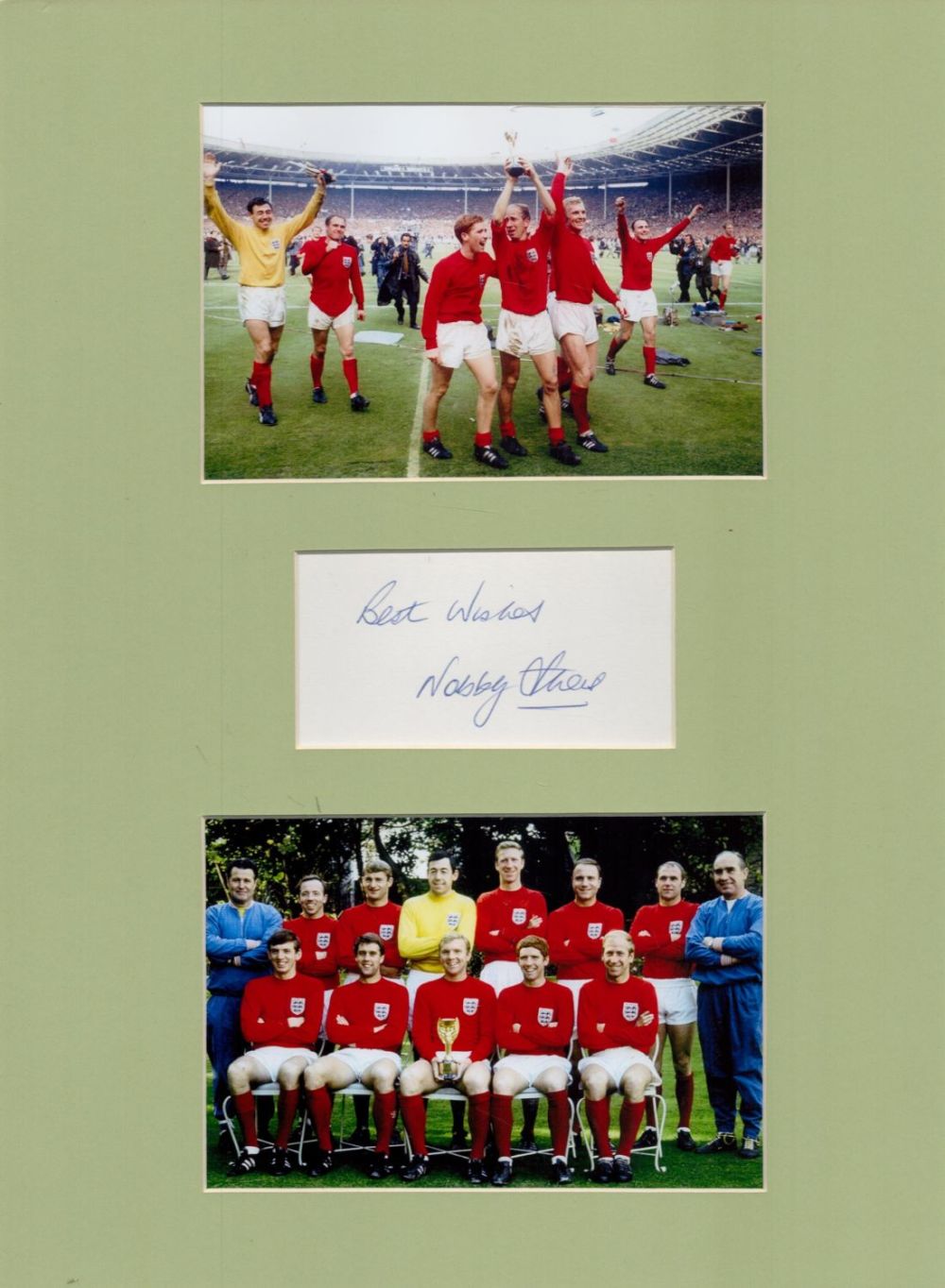 Lot 369: Michael Clegg 16x12 mounted signature piece. Clegg (born...