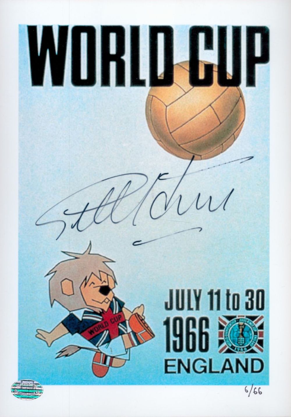 Lot 373: Geoff Hurst Signed 12x8 inch Colour World Cup...