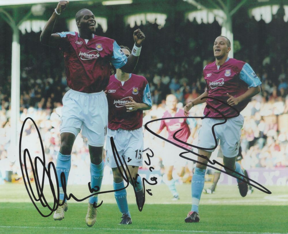 Lot 402: Football Marlon Harewood and Bobby Zamora signed West...