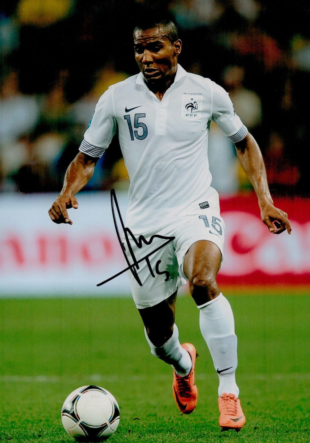 Lot 406: Florent Malouda signed 12x8 colour photo pictured in...