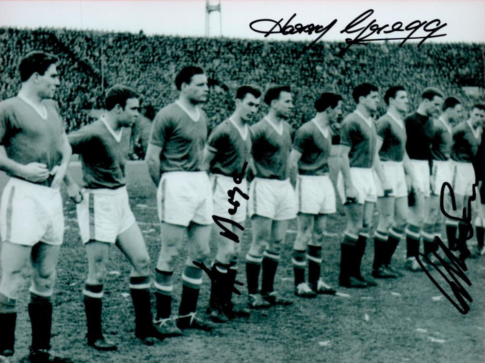 Lot 425: Busby Babes Albert Scanlon, Harry Gregg, and Ken...