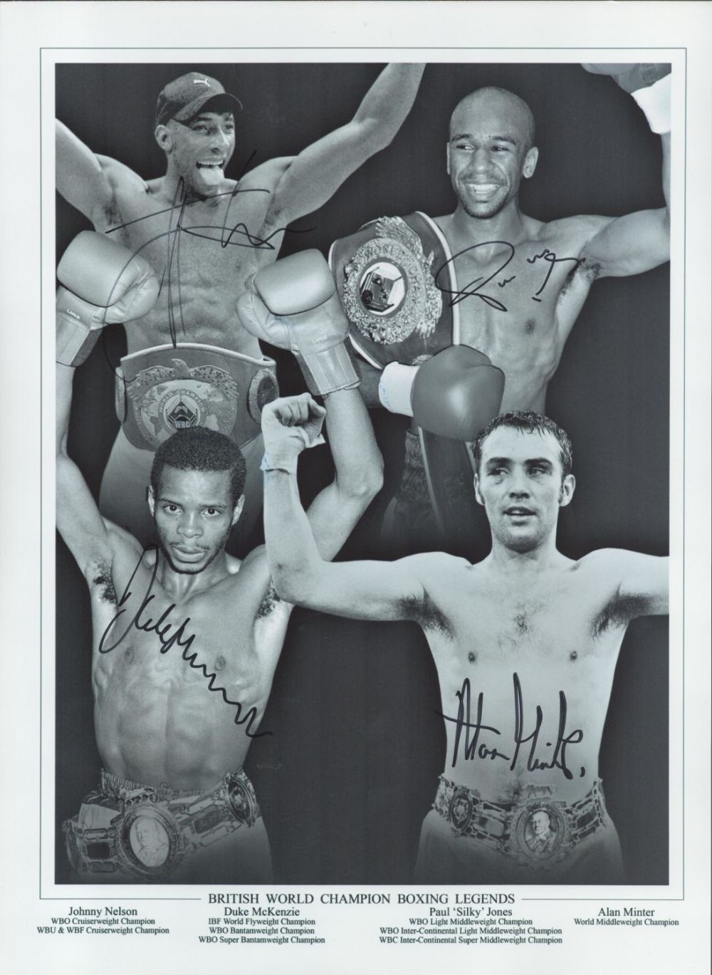 Lot 538: Boxing British World Champions Boxing Legends multisigned 16x12...