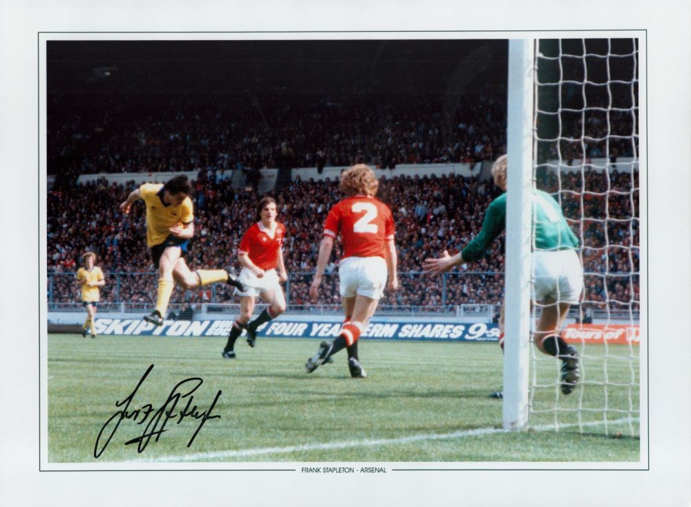 Lot 556: Football Frank Stapleton signed 16x12 colour print pictured...