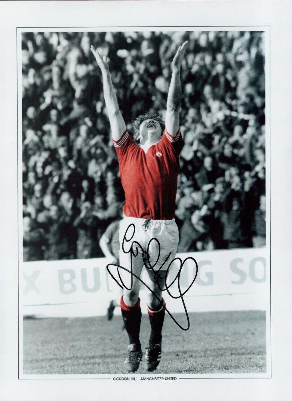 Lot 563: Football Gordon Hill signed 16x12 colourised print pictured...