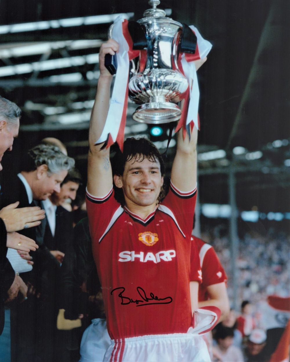 Lot 601: Football Bryan Robson signed 16x12 colour photo pictured...