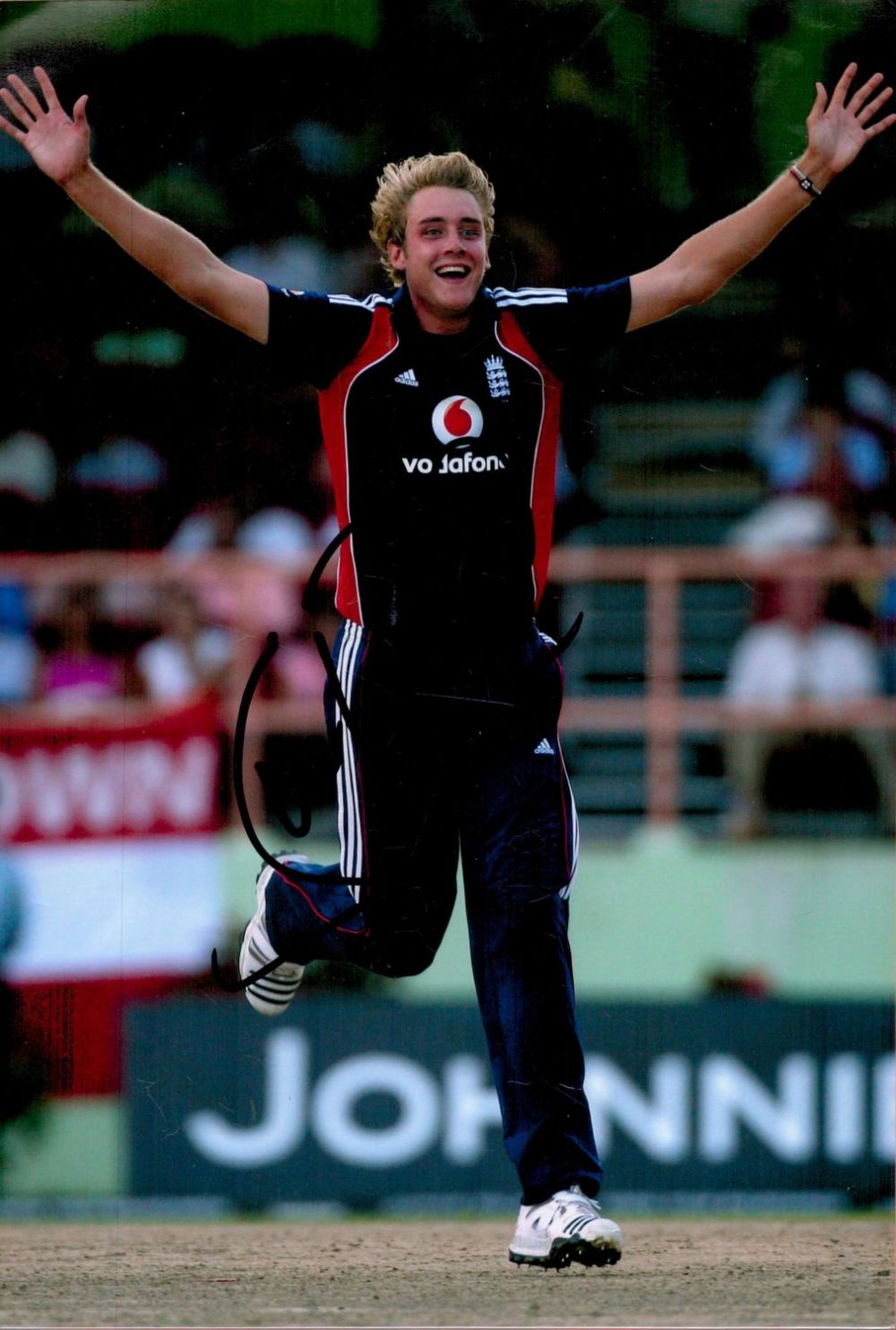 Lot 645: Cricket Stuart Broad signed 12x8 colour photo pictured...