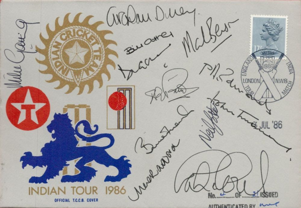Lot 652: Cricket Indian Tour 1986 Official T. C. C....