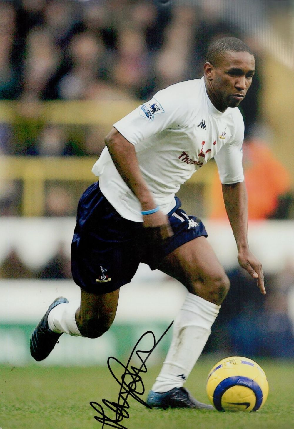 Lot 684: Jermain Defoe signed 18x12 colour photo. Good condition....