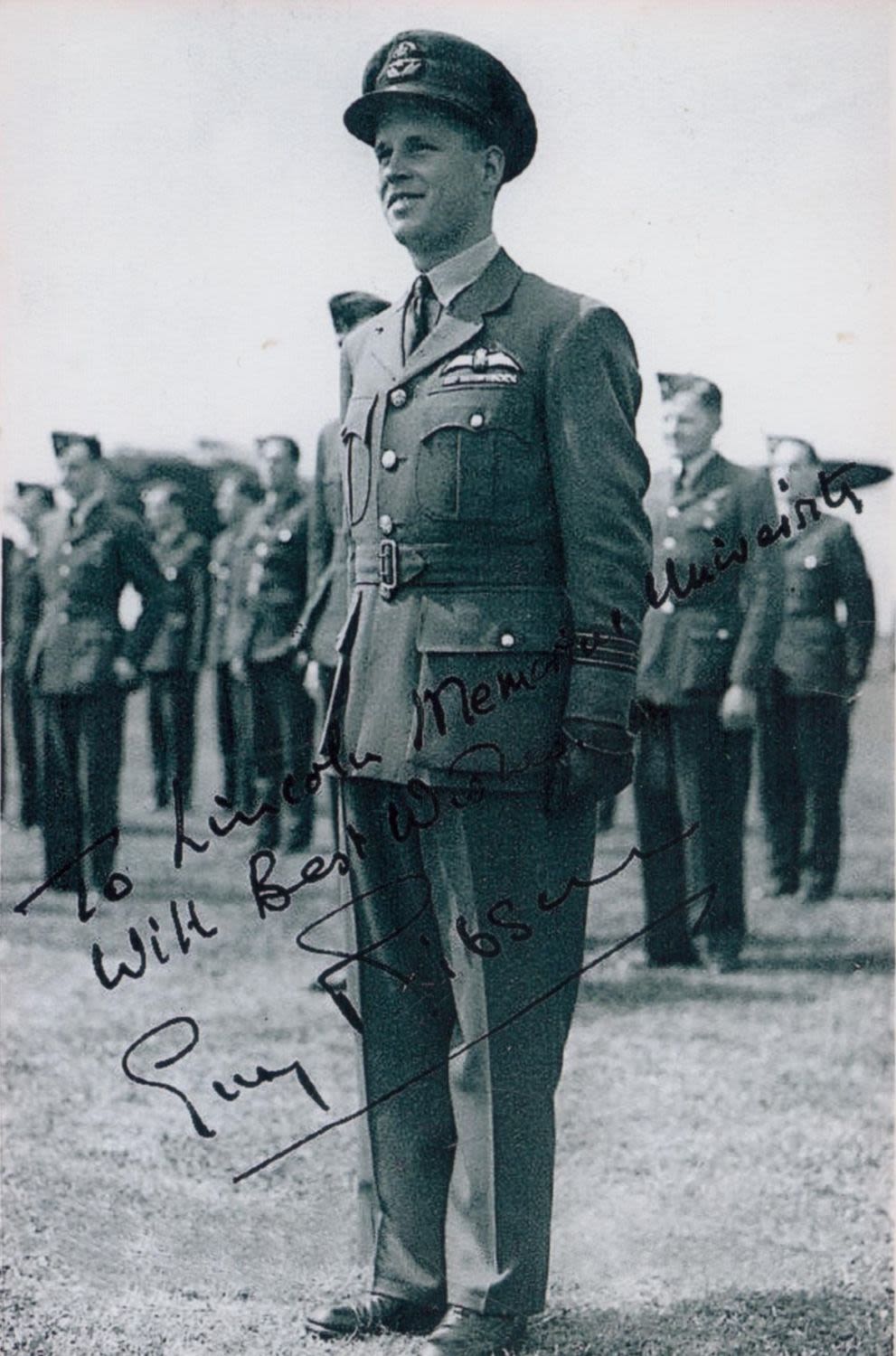 Lot 83: WW2 RAF Icon Guy Gibson Printed Signature on...