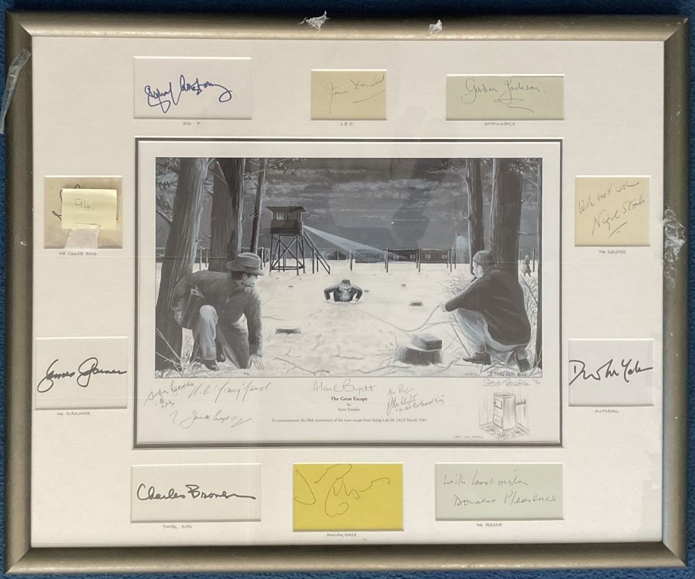 Lot 200: WW2 Great Escape multiple signed print by Steve...