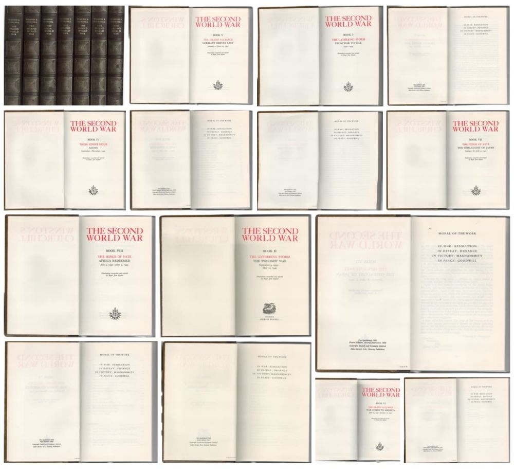 Lot 201: Winston Churchill Collection of 7 The Second World...