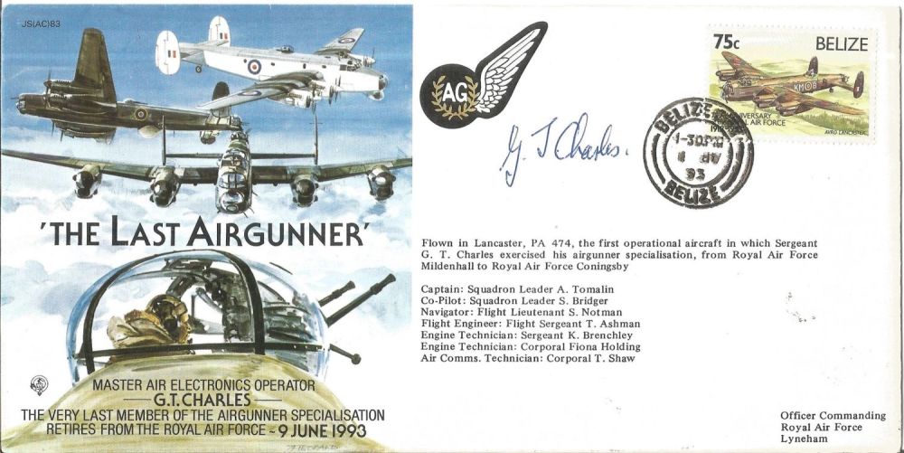 Lot 233: G.T. Charles Master Air Electronics Operator signed FDC...